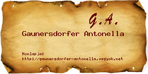 Gaunersdorfer Antonella névjegykártya